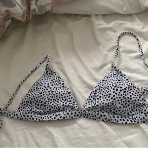 Shein Triangle Dalmatian Bikini Top